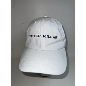 Peter Millar White Performance Golf Hat White One Size Cotton Clean Golfers